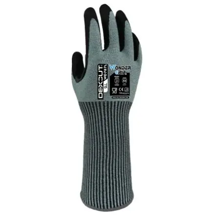 Produktfoto 1 von Wonder Grip WG-787 DEXCUT Handschuhe Elastan Schwarz, Grün Nitril 24