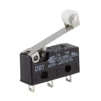 Produktfoto 1 von ZF Mikroschalter Rollenhebel-Betätiger Lot, 1-poliger Umschalter, 250 V ac, 6A IP50 0.54N -40 °C - 120 °C