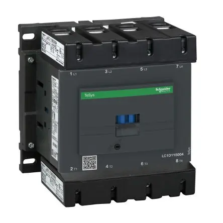 Produktfoto 1 von Schneider Electric TeSyS D Schütz 220V ac-Spule, 4-polig, 1kV / 200 A 24 W 4 Schließer Widerstandsbelastung, Umkehrend