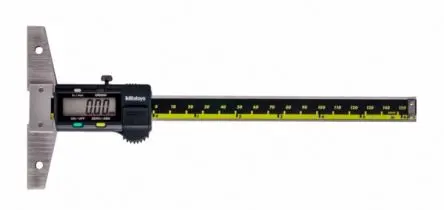 Produktfoto 1 von Mitutoyo Tiefenmessgerät Beide aus Edelstahl, 150 mm / ±0.001 in 300 g, 0.01 mm, ISO-kalibriert