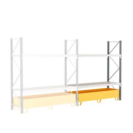 Produktfoto 1 von Manorga Regalsystem, Stahlblech, verzinkt, RAL 7024, 2000 mm x 2000mm, 1200 mm, 4500 kg Last