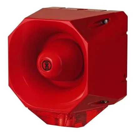 Produktfoto 1 von Werma 442 Xenon, Filament/Warnsummer-Licht Beacon-Sounder-Kombination 30V Rot IP65 Wand / 92 dB 120 dB @ 1m