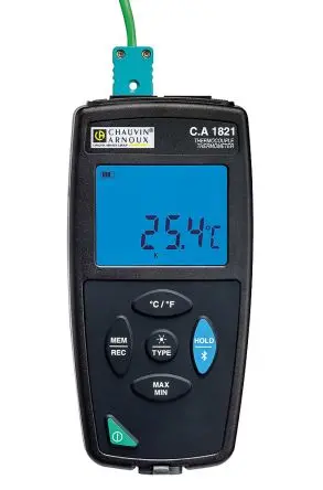 Produktfoto 1 von Chauvin Arnoux Digital Thermometer, P01654821, Handheld, bis +1200 (J) °C, +1300 (N) °C, +1372 (K) °C, +1742 (E) °F,