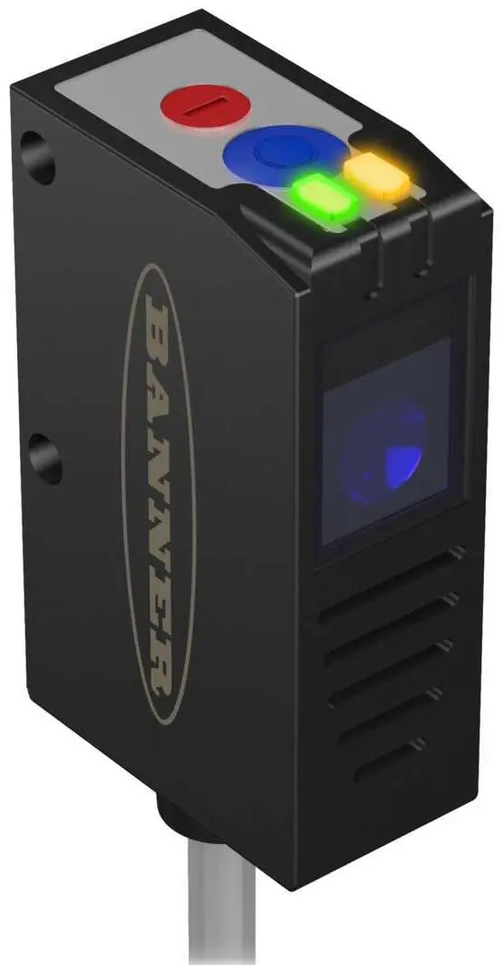 Produktfoto 1 von Banner Q26 Lichtintensitätssensor, IP40, UV LED, NPN/PNP 100 mA 30 V dc