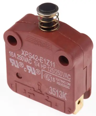 Produktfoto 1 von Saia-Burgess Türmikroschalter SPST Stößel 16 A Stecker IP40 -20 °C 140 °C