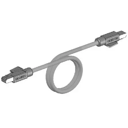 Produktfoto 1 von Omron XS5W-T421 Cat5e Ethernet-Kabel, 5 m, Hellblau