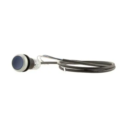 Produktfoto 1 von Eaton C22 Beleuchtete Drucktaste Blau Beleuchtet wartungsfrei Schraubanschlussklemme Ø 22.5 mm, 1 Schließer / 4A 24 V dc