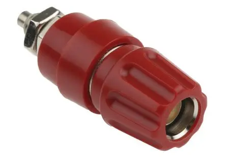 Produktfoto 1 von Hirschmann Test & Measurement Kontaktstift, Phenol Harz, Rot, 60V dc, M6 x 0.75 63A, Ø 4 mm Isoliert