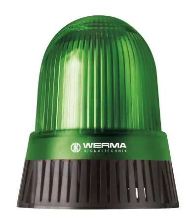 Produktfoto 1 von Werma 430 LED, Dauerbetrieb-Licht Beacon-Sounder-Kombination 24V Grün IP65 Basis / 92 dB 114 dB @ 1m