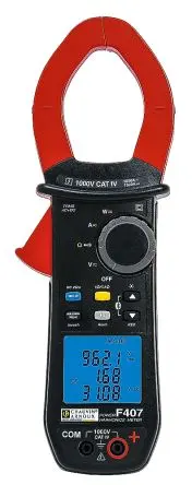 Chauvin Arnoux F407 Stromzange Stromstärke-/Oberschwingungsmesszange CAT IV, CAT III, 1000 V dc, 99.99 kΩ,