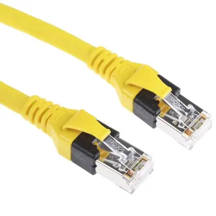 Produktfoto 1 von HARTING Kat. 6 Ethernet-Kabel, 10 m, Gelb, A RJ45 Stecker, B RJ45 Stecker Abgeschirmt, Polyurethan