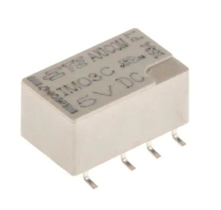 Produktfoto 1 von TE Connectivity IM Signalrelais Oberfläche, 5V dc Spule, 2-poliger Umschalter, max. 2A, 250V ac / 220V dc, Lot
