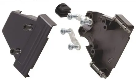Produktfoto 1 von MH Connectors MHTRI-P D-Sub-Gehäuse Vertikal, 25-polig, D: D-Sub-Gehäuse Zugentlastung, Schwarz, Größe B, aus ABS