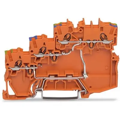 Produktfoto 1 von WAGO TOPJOB S Anschlussklemmenblock DIN-Schiene 3 Orange, 1mm², 300V Zugfederklemme
