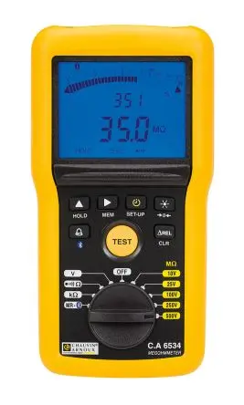 Produktfoto 1 von Chauvin Arnoux Isolationsprüfer 10 V, 200mA, 500 V Isolations- & Durchgangsprüfgerät CAT IV