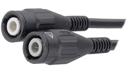 Produktfoto 1 von Staubli BNC RG58 Koaxialkabel, konfektioniert, Abgeschlossen, 50 Ω, 2 m, Schwarz