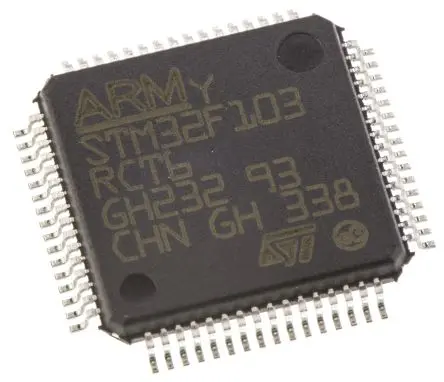 Produktfoto 1 von STMicroelectronics Mikrocontroller STM32F103RC ARM Cortex M3 32 bit Flash Oberfläche 256kB LQFP 64-Pin 72 MHz 48 kB RAM