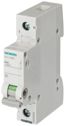 Produktfoto 1 von Siemens 5TL Trennschalter 1-polig DIN-Hutschiene 80A 1-phasig