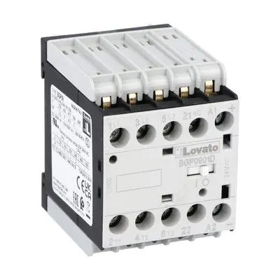 Produktfoto 1 von Lovato BGP09 Schütz 60V dc-Spule, 3-polig, 690V 60V dc 22 kW 1 Öffner Gerade 1-Hilfskontakte