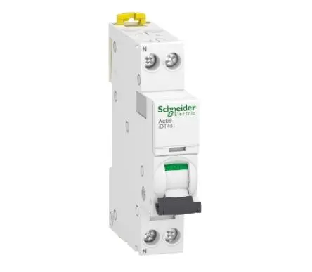 Produktfoto 1 von Schneider Electric Acti9 iDT40T Miniaturüberlastschalter Typ B, Pol 1-polig 25A 230V ac, Abschaltvermögen 4500 A Acti9