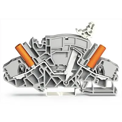 Produktfoto 1 von WAGO TOPJOB S Anschlussklemmenblock DIN-Schiene 1 Grau, 6mm², 500V Zugfederklemme