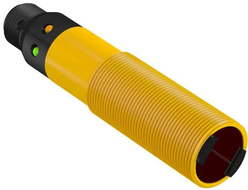Produktfoto 1 von Banner zylindrisch Optischer Sensor, Annäherung, Bereich 50 m, NPN Ausgang, Integral QD, Hell-/dunkelschaltend