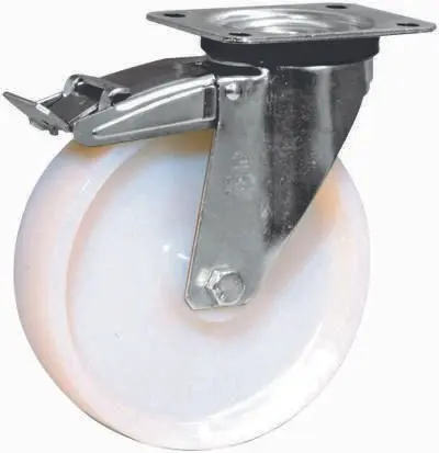 Produktfoto 1 von LAG Gebremst, schwenkbar Rolle, Rad ø 150 mm, 200 kg, Ges H. 181 mm, Rad B. 40 mm