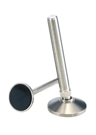 Produktfoto 1 von Nu-Tech Engineering Verstellbarer Fuß M16 bis 1250 kg x 150 mm, bis 10° neigbar Edelstahl, Ø 75 mm x 185 mm