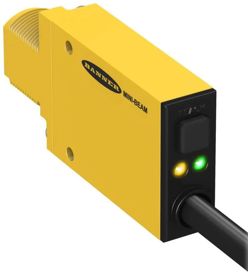 Produktfoto 1 von Banner Optischer Sensor, Diffus, Bereich 380 mm, Bipolare NPN/PNP Ausgang, 5-polig M12 Integral QD