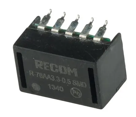 Produktfoto 1 von Recom R-78AA-0.5 Schaltregler / Ausgang 3.3V dc, 1 Ausg., 500 mA, Oberfläche