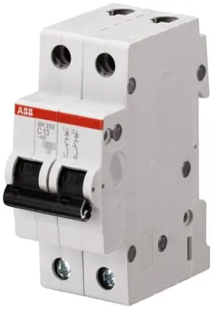 Produktfoto 1 von ABB SH200 Miniaturüberlastschalter Typ C, Pol 2-polig 3A 400V, Abschaltvermögen 6 kA ComPact Home