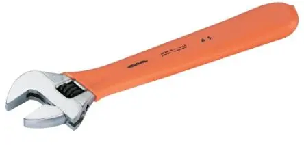 Produktfoto 1 von SAM VDE 1000V zugelassen Schraubenschlüssel Rohrzange, Isoliert Griff, Backenweite 30 mm, / Länge 260mm