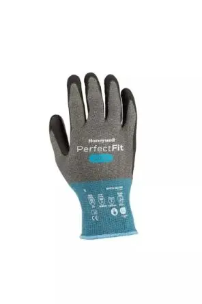 Produktfoto 1 von Honeywell Perfect Fit 3.0 Schneidfeste Handschuhe Größe 10 Aktivkohle, HPPE, Nylon, Polyurethan, Stahl Schwarz, Grau