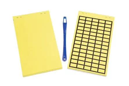 Produktfoto 1 von HellermannTyton HELASIGN Kabelmarkierung Gummiklebeband, Gelb, 20mm x 8 mm, 600einheiten Stück