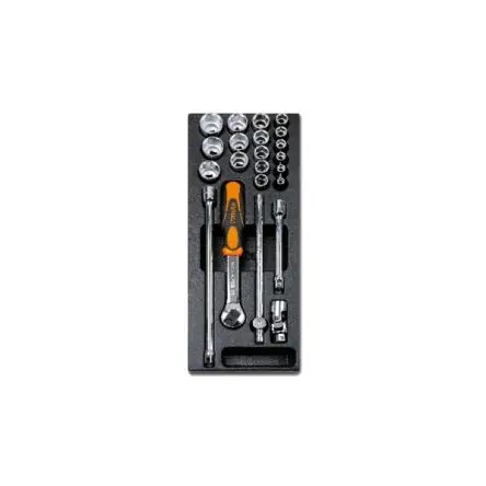 Produktfoto 1 von BETA Universeller Einsatz Werkzeugsatz, Thermogeformter Tray 22-teilig