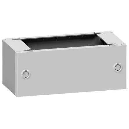 Produktfoto 1 von Schneider Electric PanelSeT Polyester Sockel Sockel Grau, 1244 mm, für Gehäuse-Zubehör, H. 200 mm, T. 350 mm