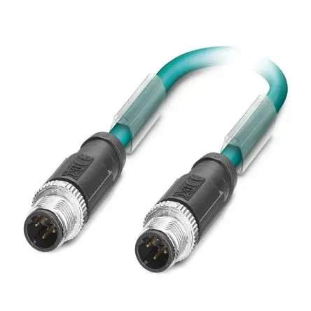 Produktfoto 1 von Phoenix Contact SAC Cat.5 Ethernet-Kabel, 500 mm, Blau 4 Abgeschirmt Geschirmt, Aussen ø 6.4 mm Außen-ø , Polyurethan