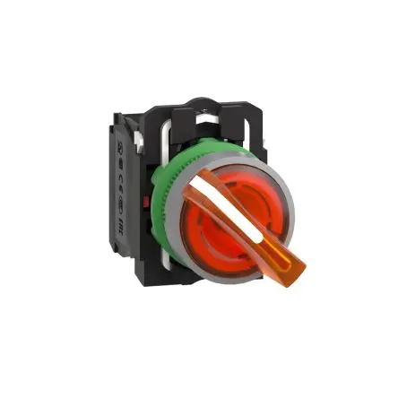 Produktfoto 1 von Schneider Electric Harmony Wahlschalter 2-Stufen IP66, IP67, 1-poliger Umschalter Wurfwinkel 90 °