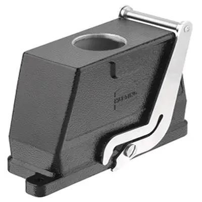 Produktfoto 1 von HARTING Han HPR Haube Feststellbar 1, Kabel 24B Haube für obere Kabeleinführung, IP65, IP68, IP69, IPx9K