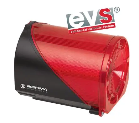 Produktfoto 1 von Werma 444 LED Beacon-Sounder-Kombination 24V Rot IP65 Wand, Basis / 92 dB 114 dB @ 1m