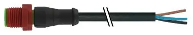 Produktfoto 1 von Murrelektronik Limited S-Coded, 4-polig Netzkabel, M12, Gerade Buchse / Nicht abgeschlossen, Länge 3 m