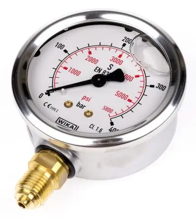 Produktfoto 1 von WIKA Stecker 213.53 Manometer 0 bar → 400 bar ±1.6 % Edelstahl Gehäuse G 1/4