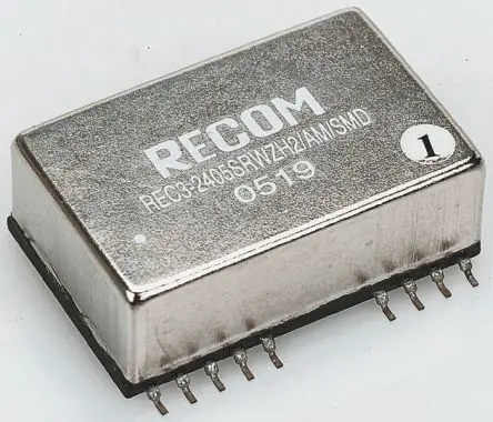 Produktfoto 1 von Recom REC3 DC/DC Konverter, 15V dc OUT 100 mA Oberfläche 36V dc 1 kV ac 3 W -40 °C 85 °C