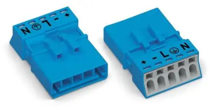 Produktfoto 1 von WAGO 890 Beleuchtungssteckverbinder, Kabel Stecker, Beleuchtungssteckverbinder, Zugfederklemme 16A, Kontakte: 5 IP40,