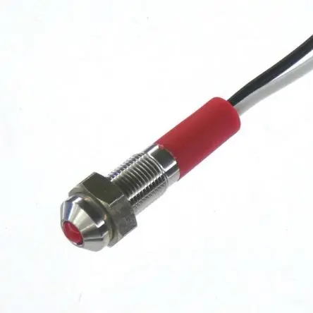 Produktfoto 1 von CML PL06SL Edelstahl-Panel-Leuchte Rot Panel-LED, Draht 12V 6 mm, IP67