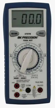 Produktfoto 1 von BK Precision Tragbar Digital Multimeter Echteffektivwert, CAT, CAT III, DKD/DAkkS-kalibriert