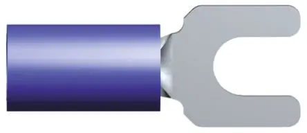 Produktfoto 1 von TE Connectivity PIDG Blau Isoliert Gabelkabelschuh B. 7.54mm, M3.5 Nylon 16 AWG 14 AWG