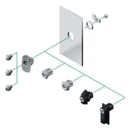 Produktfoto 1 von Schneider Electric PanelSeT 8 mm Dreieckschloss für Geräumige S3X Formeinsatz: Edelstahl