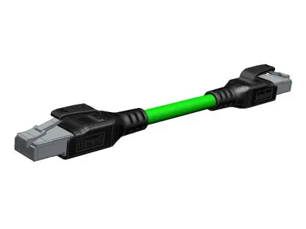 Produktfoto 1 von Molex Cat6a Ethernet-Kabel, 2 m, Grün Abgeschirmt Buchse, A RJ45 Stecker, B RJ45