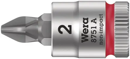 Produktfoto 1 von Wera 1/4 in Bit Buchse SW 1/4 Vierkant, Phillips x 100mm
